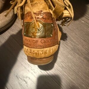 Brown Ankle Boots with Fringe